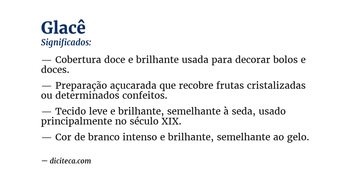 Significado de glacê