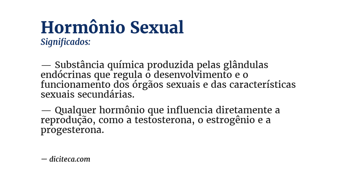 Significado de hormônio sexual