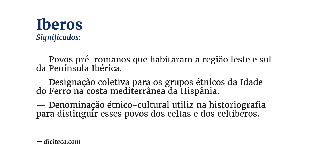 Significado de iberos