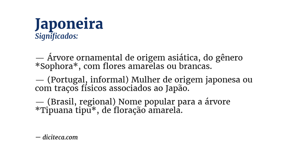 Significado de japoneira