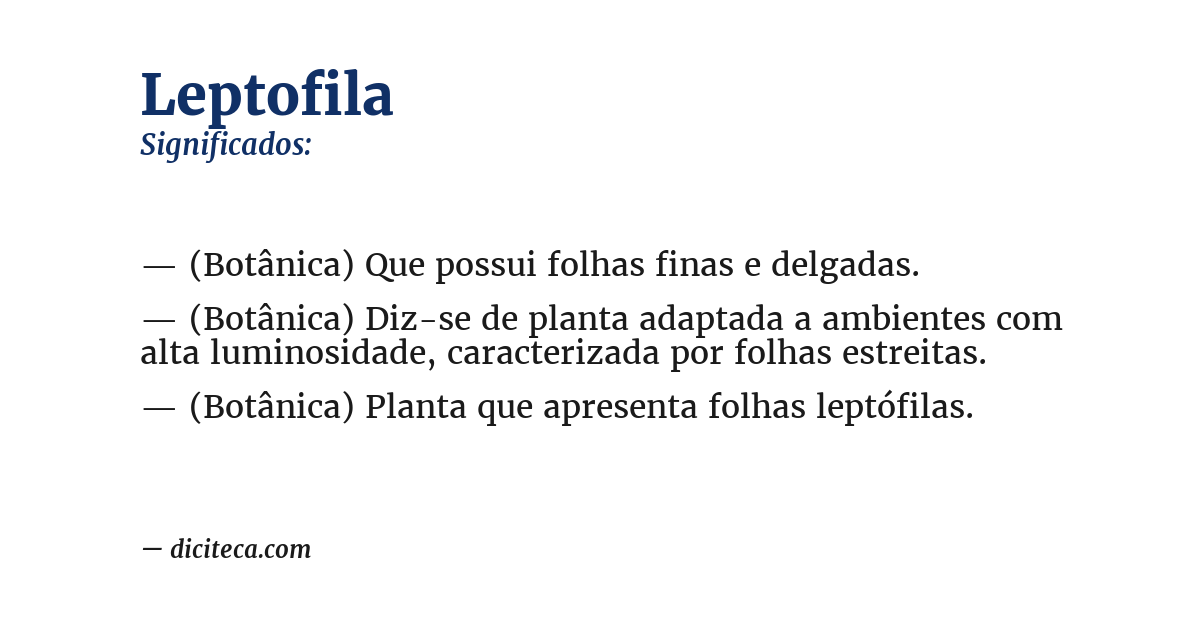 Significado de leptofila