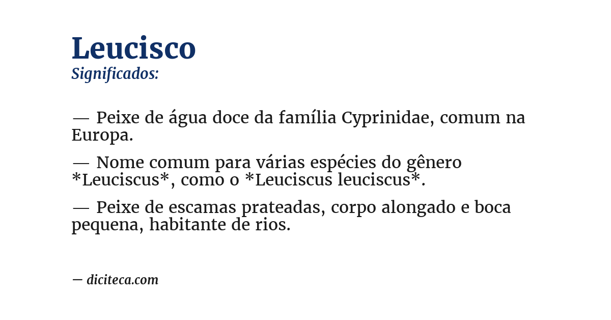 Significado de leucisco
