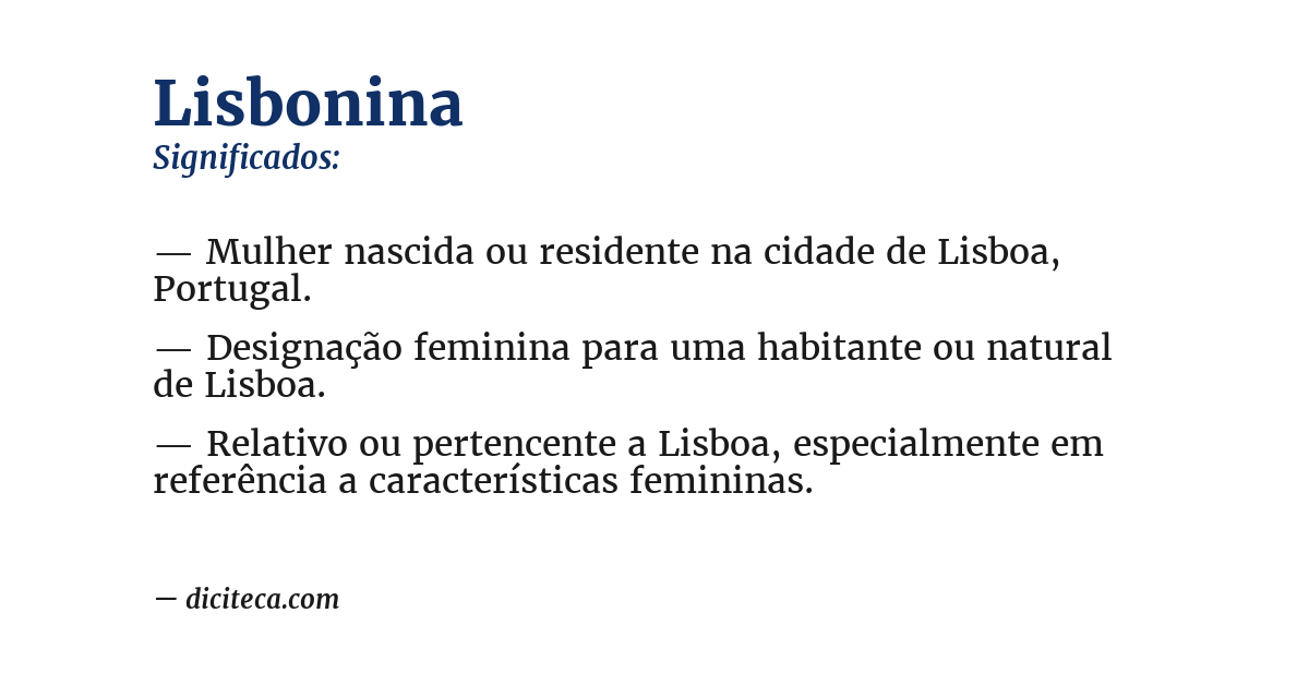 Significado de lisbonina