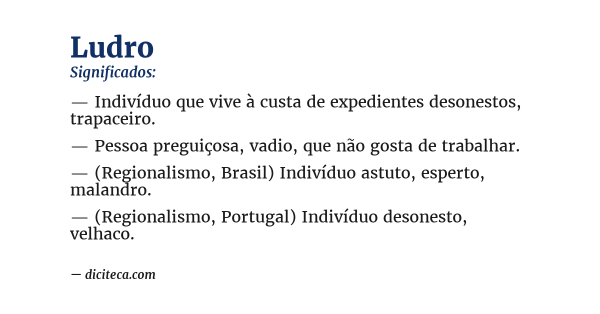 Significado de ludro