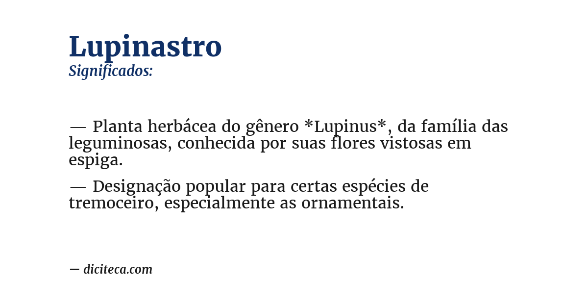 Significado de lupinastro
