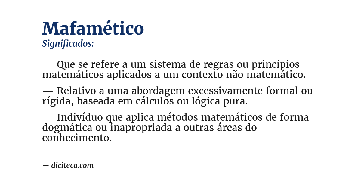 Significado de mafamético