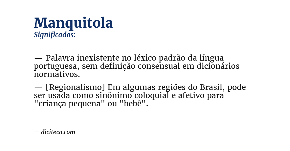 Significado de manquitola