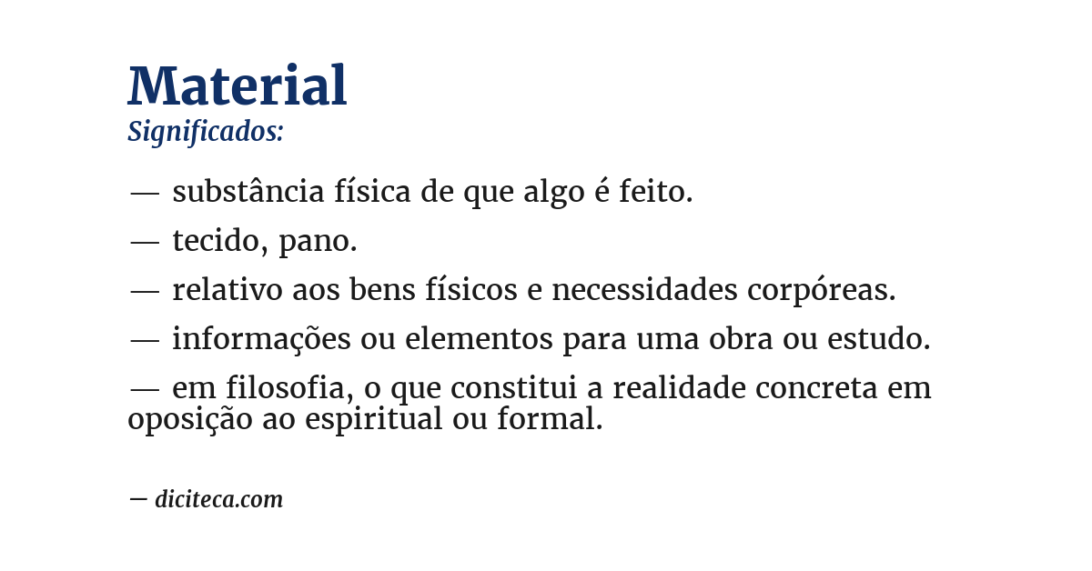 Significado de material