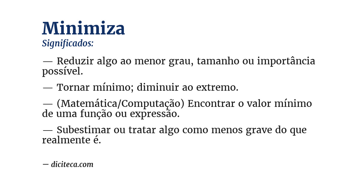 Significado de minimiza