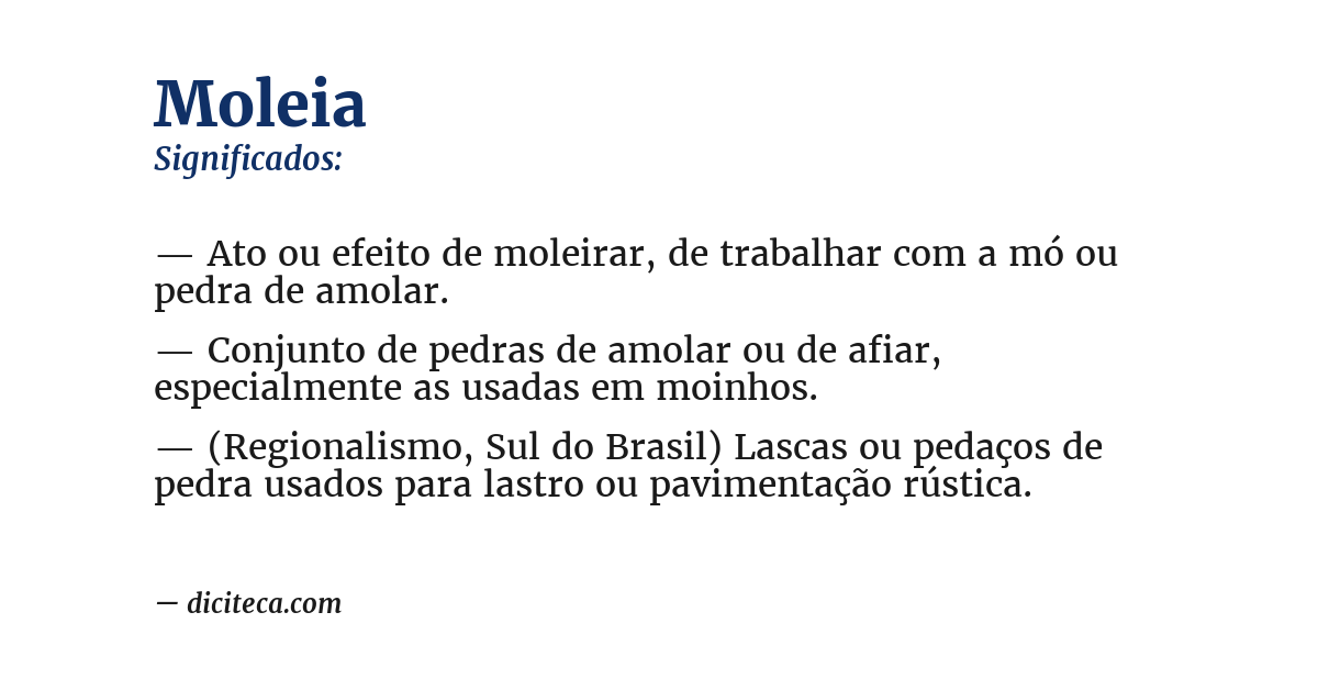 Significado de moleia