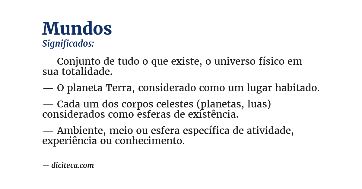 Significado de mundos