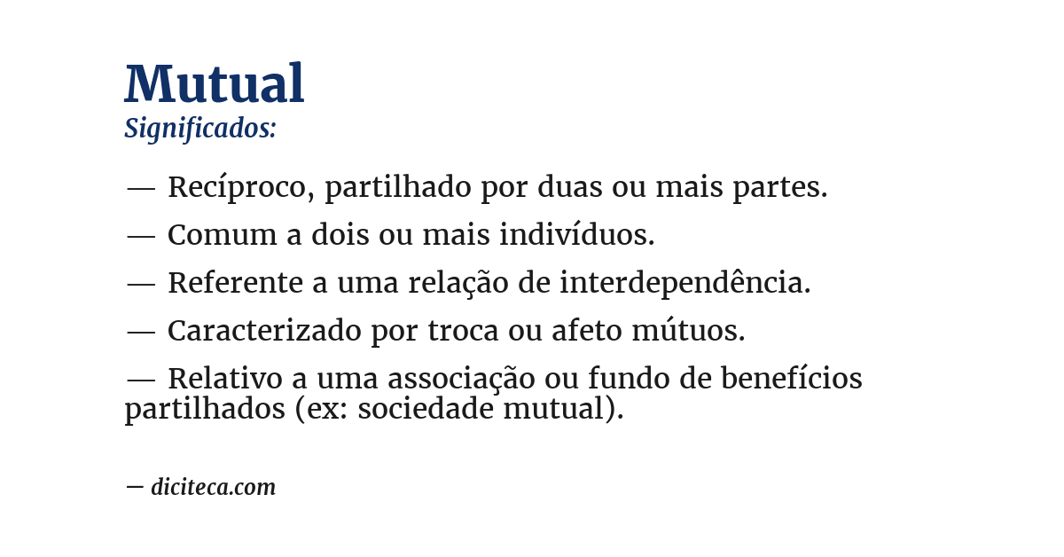 Significado de mutual