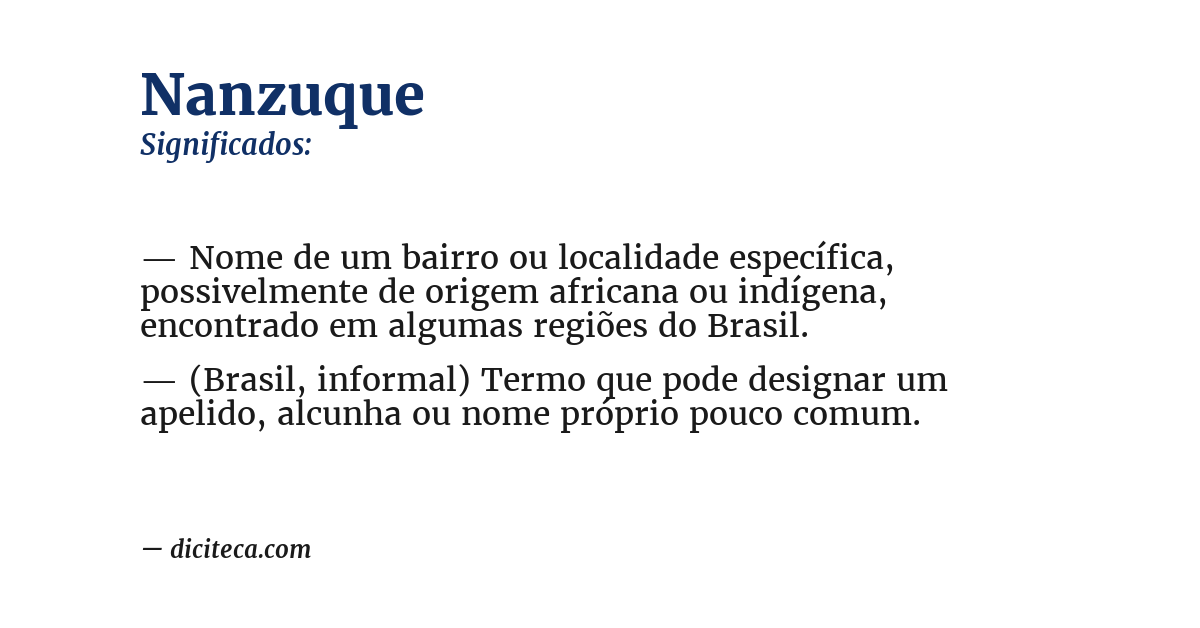 Significado de nanzuque