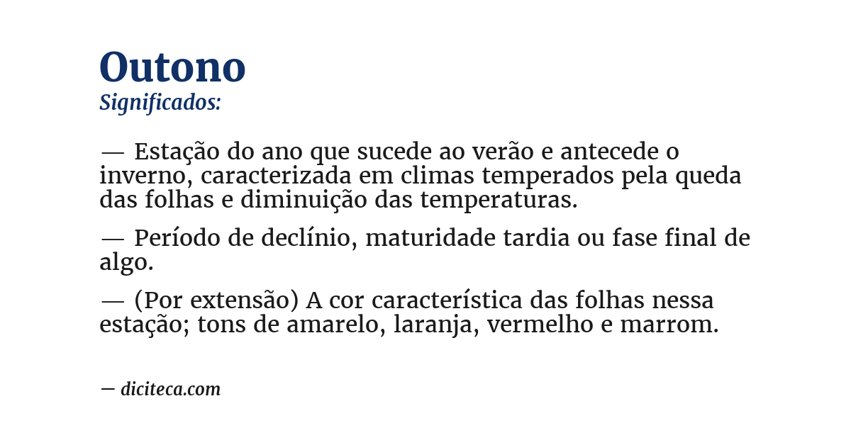 Significado de outono