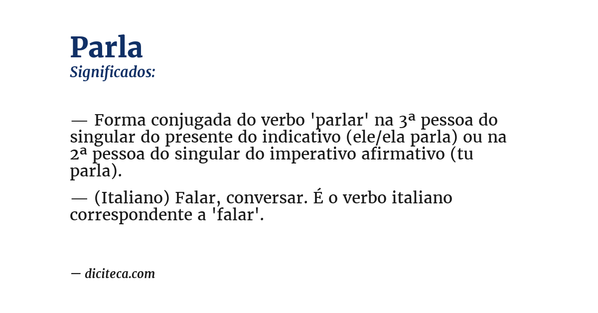 Significado de parla