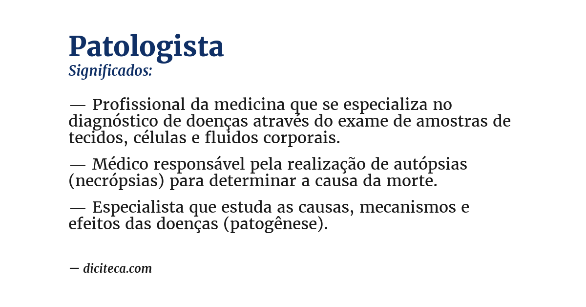Significado de patologista
