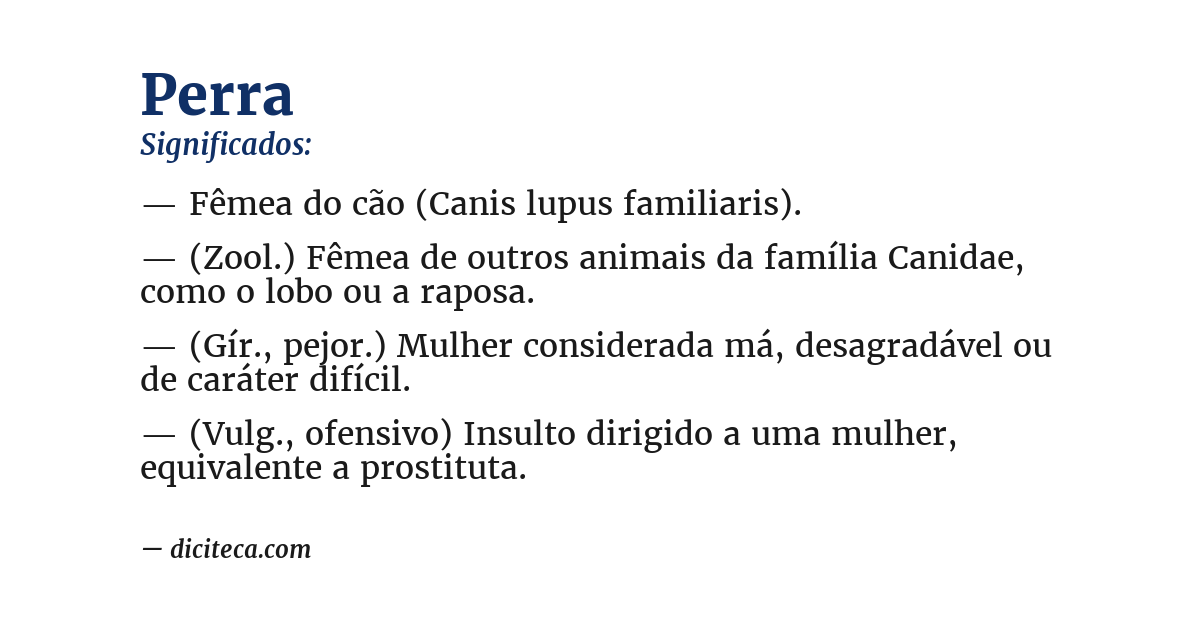 Significado de perra