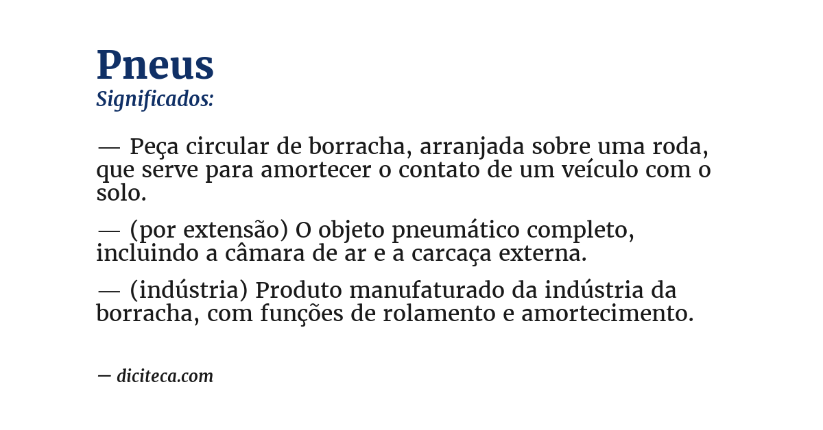 Significado de pneus
