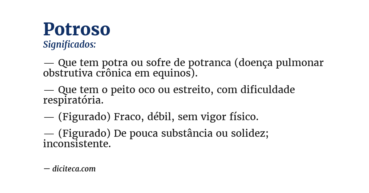 Significado de potroso