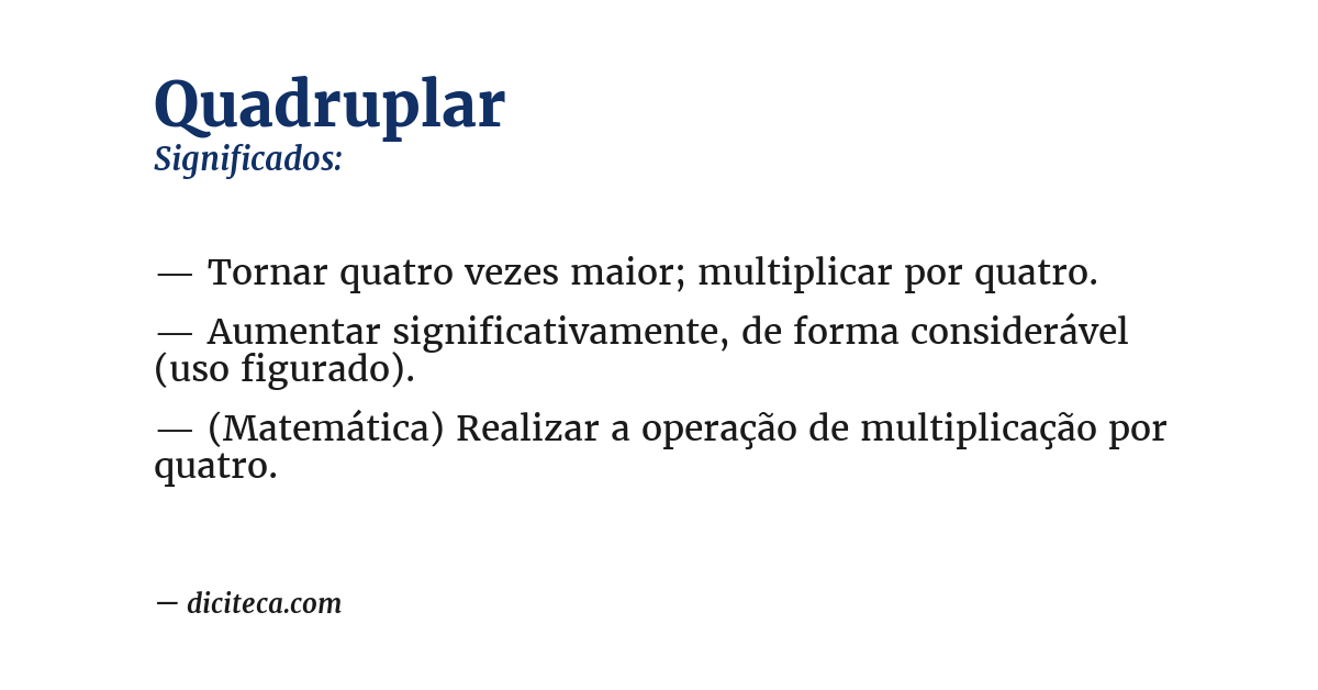 Significado de quadruplar