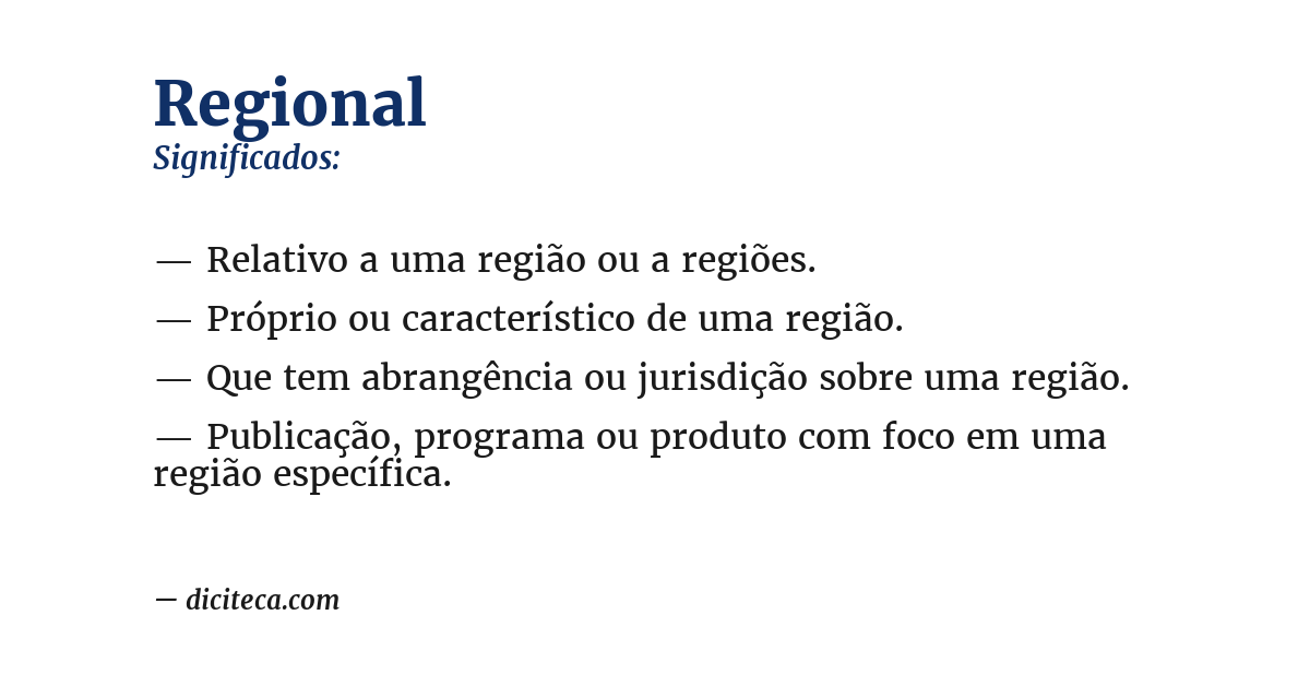 Significado de regional