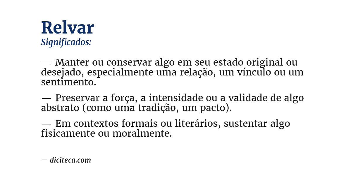 Significado de relvar