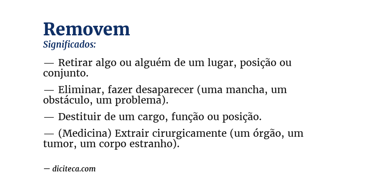 Significado de removem