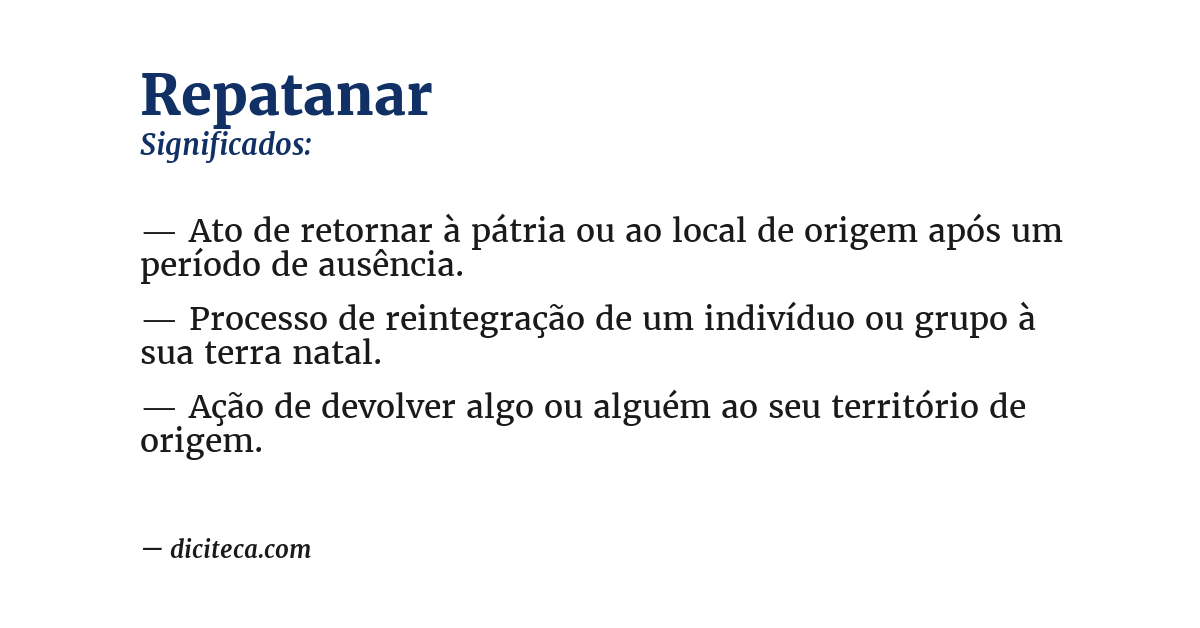 Significado de repatanar