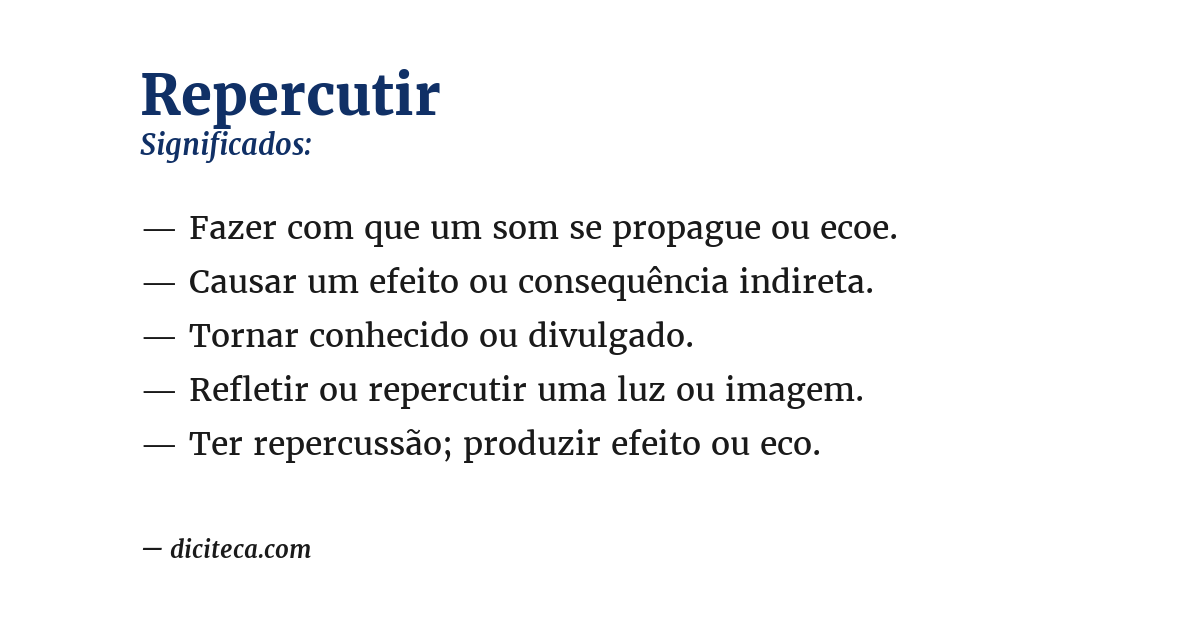 Significado de repercutir