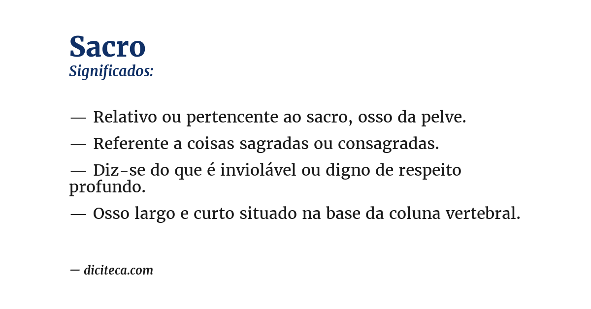 Significado de sacro