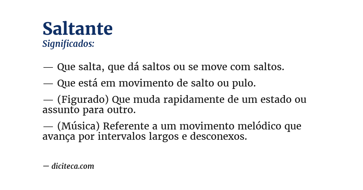 Significado de saltante