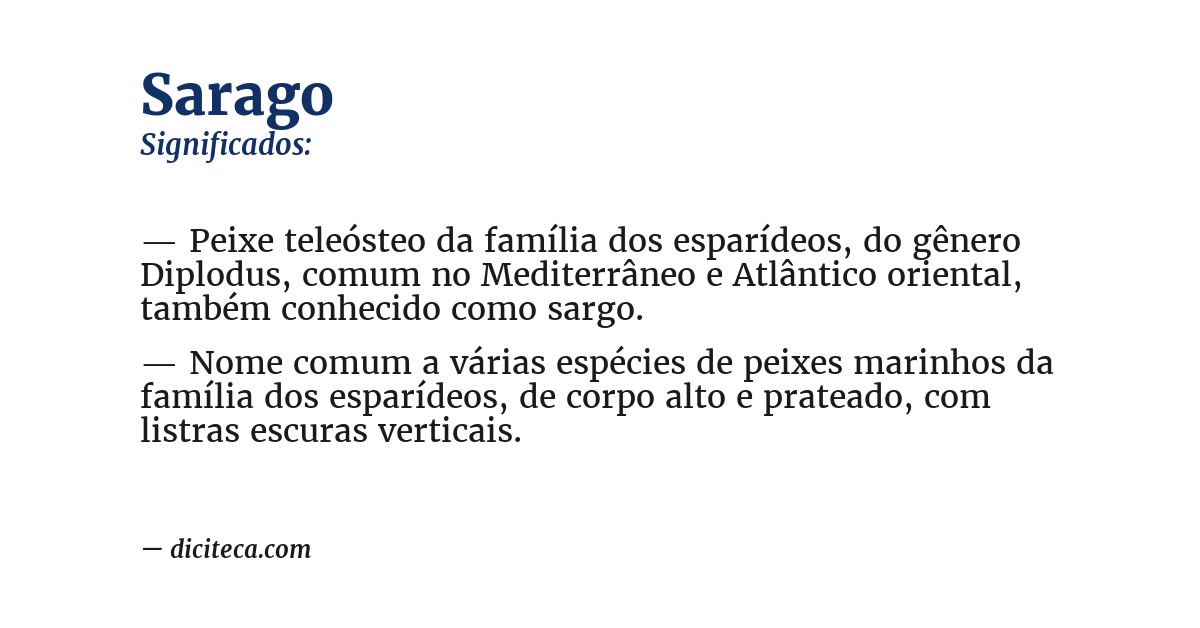 Significado de sarago