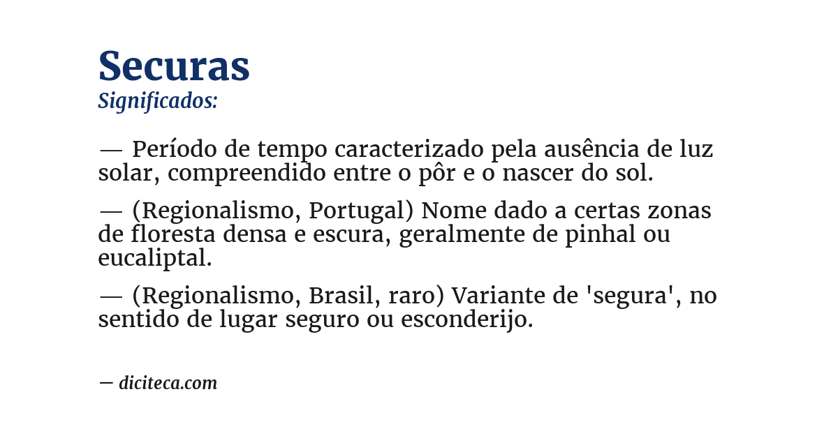 Significado de securas