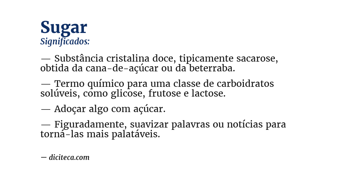 Significado de sugar