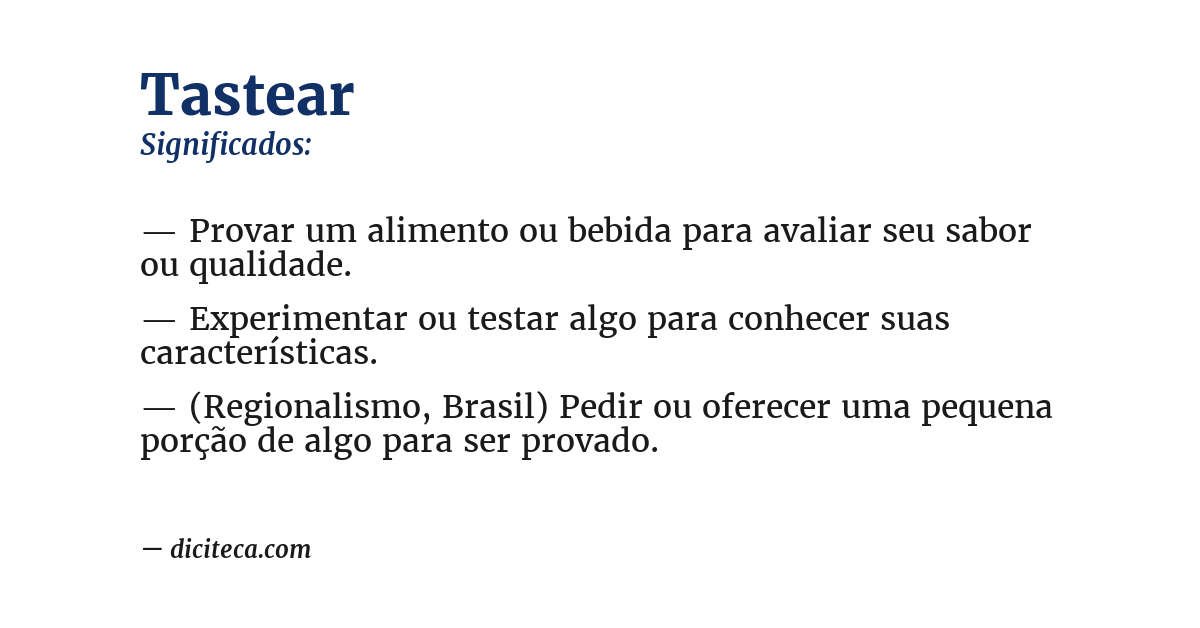 Significado de tastear