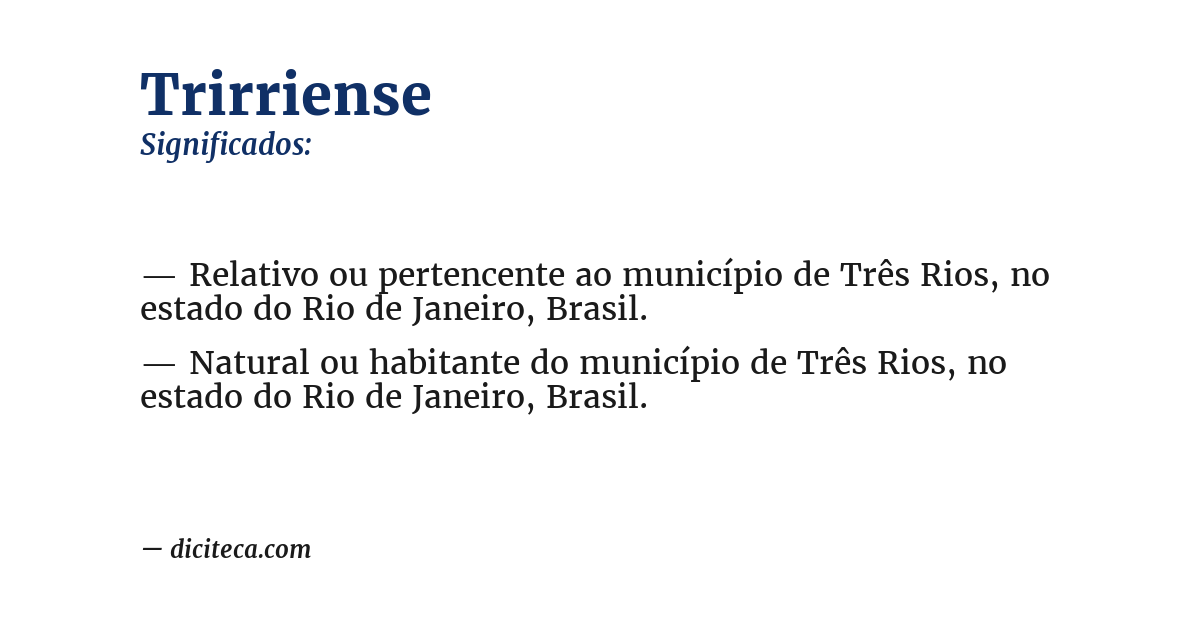 Significado de trirriense