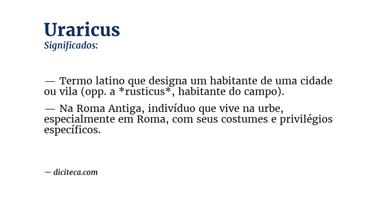 Significado de uraricus