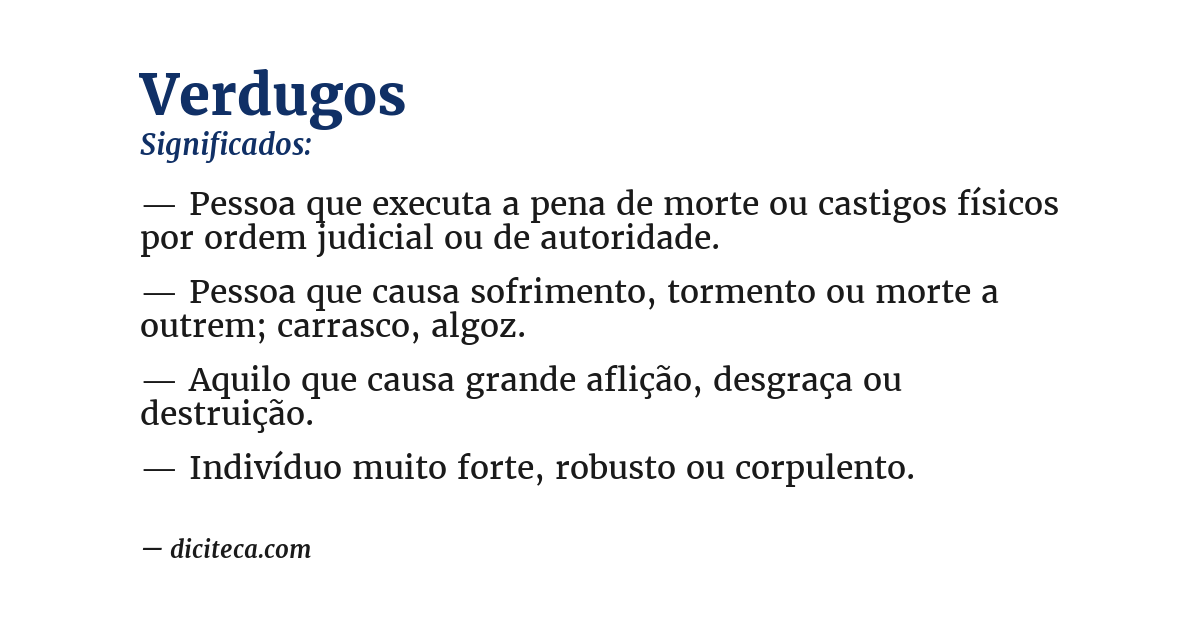 Significado de verdugos