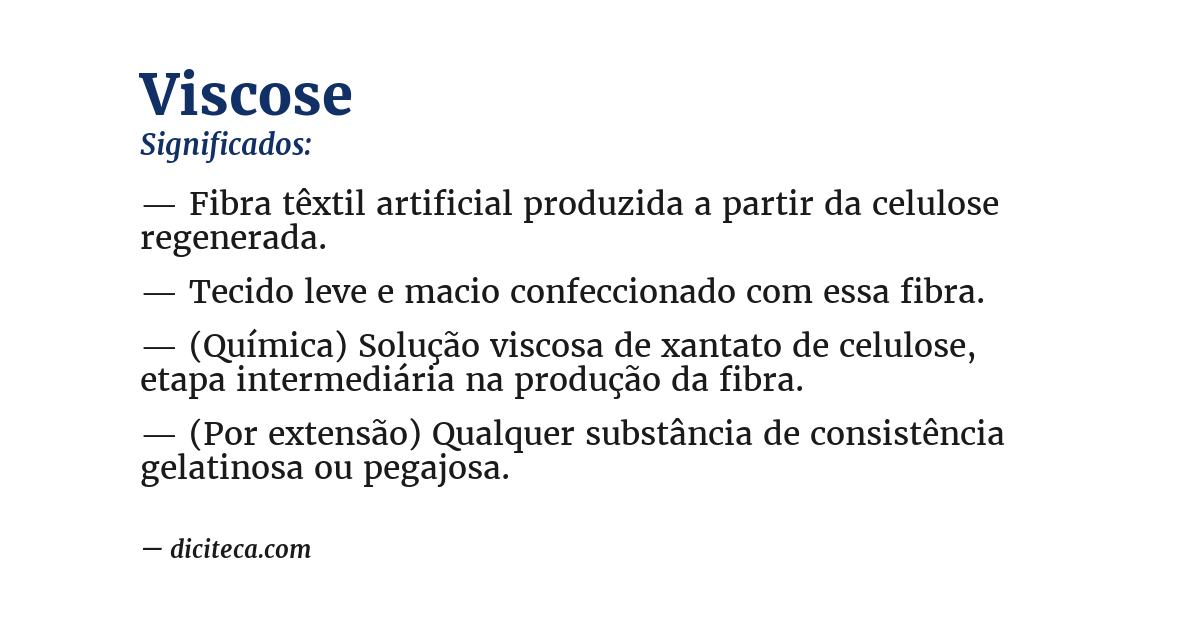 Significado de viscose