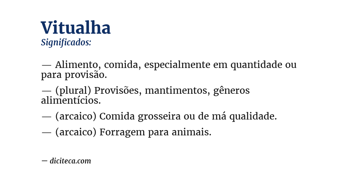 Significado de vitualha