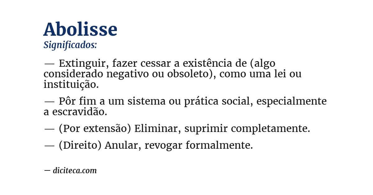 Significado de abolisse