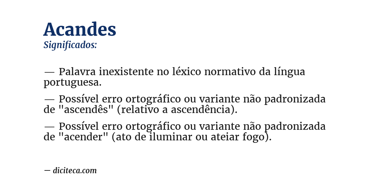 Significado de acandes