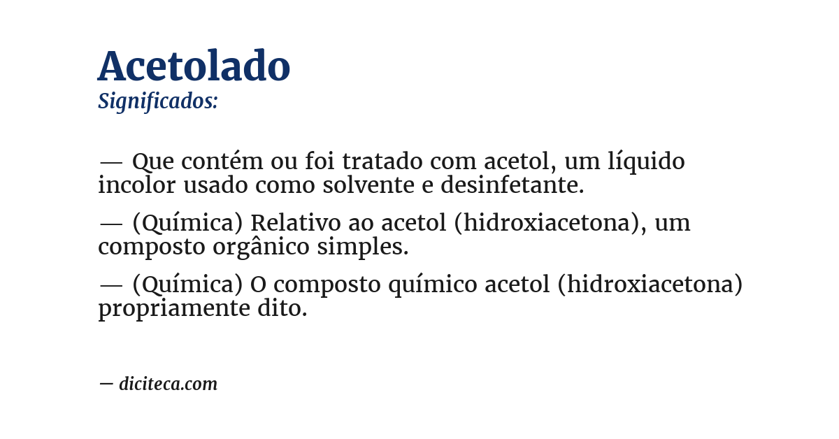 Significado de acetolado