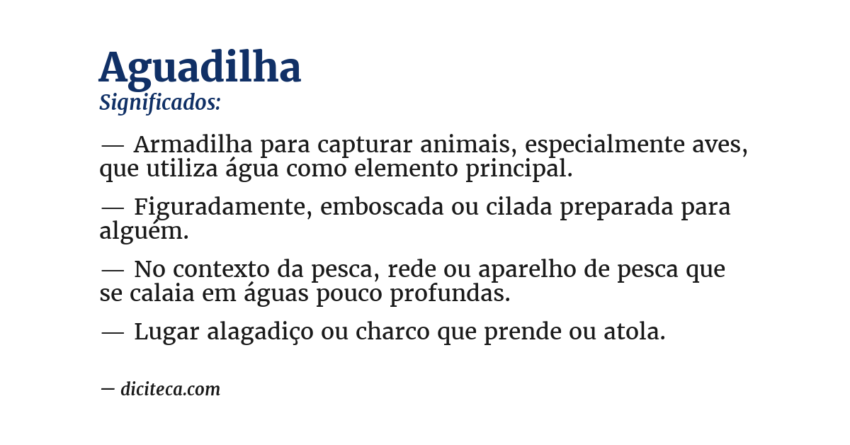 Significado de aguadilha
