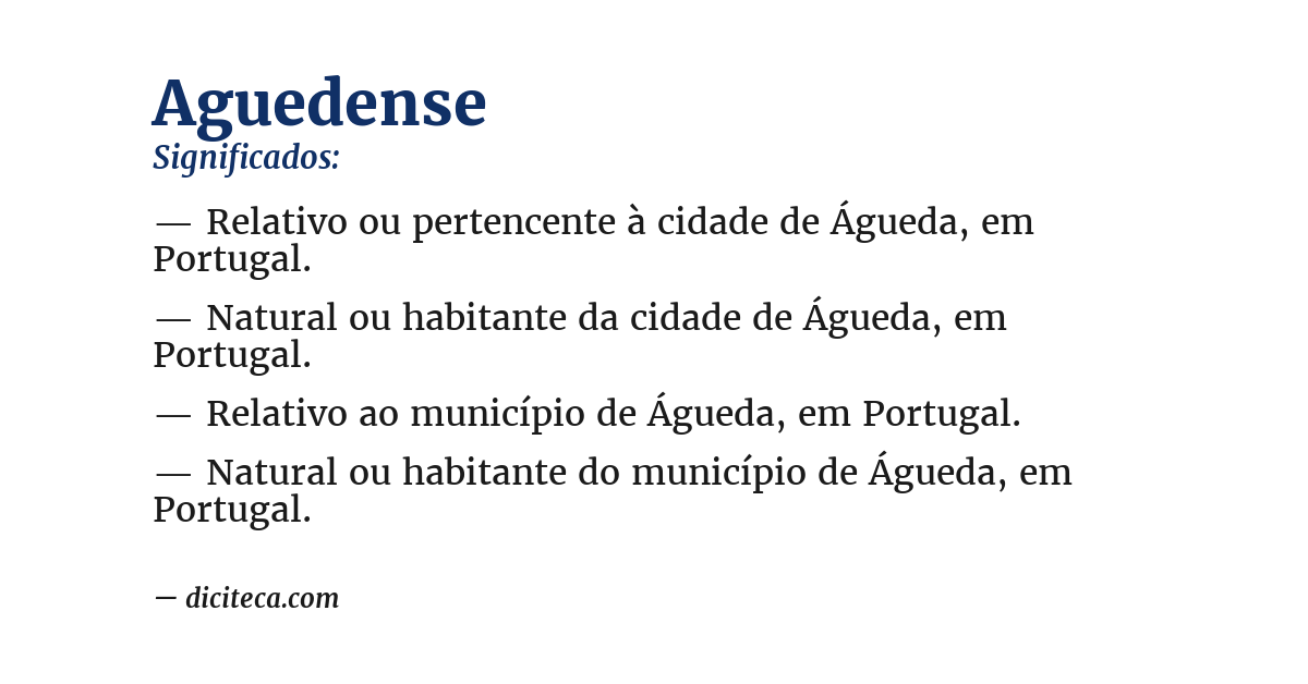 Significado de aguedense