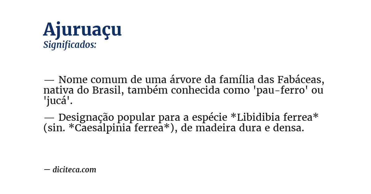 Significado de ajuruaçu