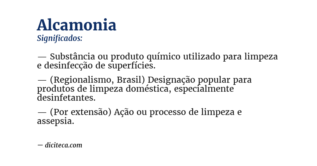 Significado de alcamonia