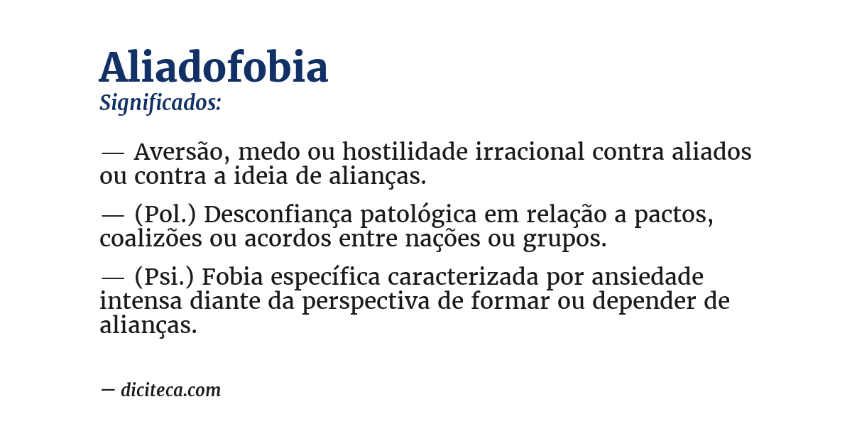 Significado de aliadofobia