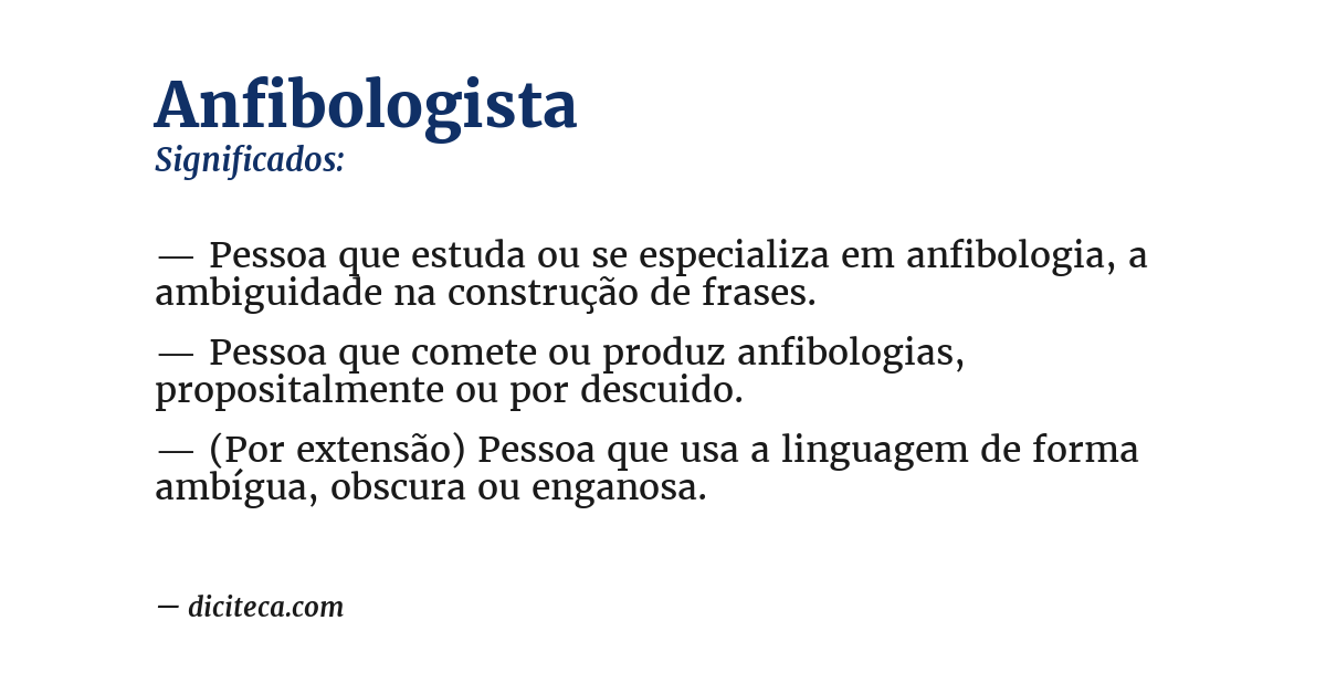 Significado de anfibologista