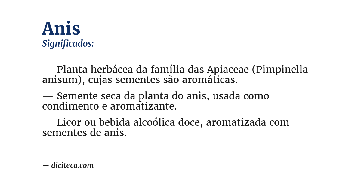 Significado de anis